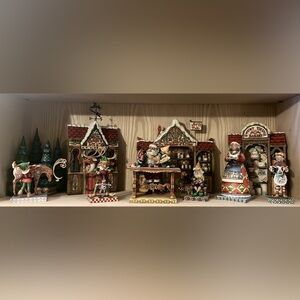 Jim Shore (3 sets) Workshop, Livery and Bakery & 4 Trees